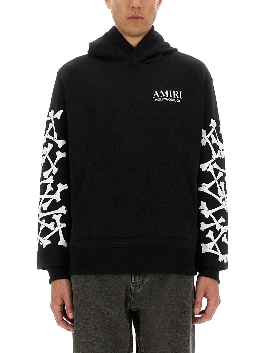 STACKED BONES PRINT HOODIE