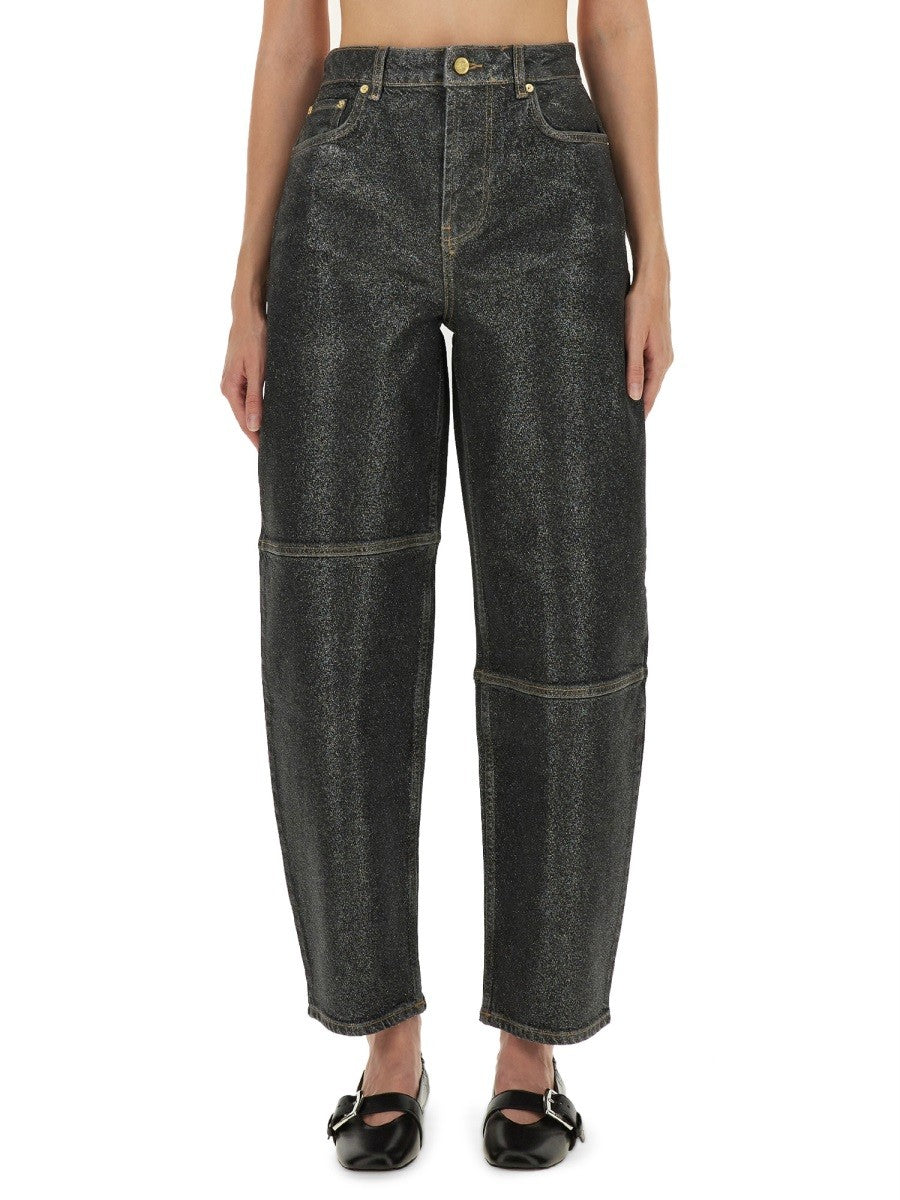 GANNI - "STARY" JEANS IN SPARKLING FOIL stary-jeans-in-sparkling-foil_ce8afed7-0761-4cd0-a055-424a36c1e5b8