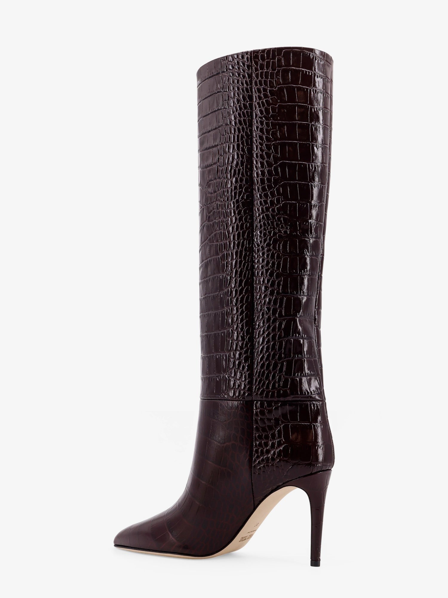 Stiletto Embossed Croco leather boots