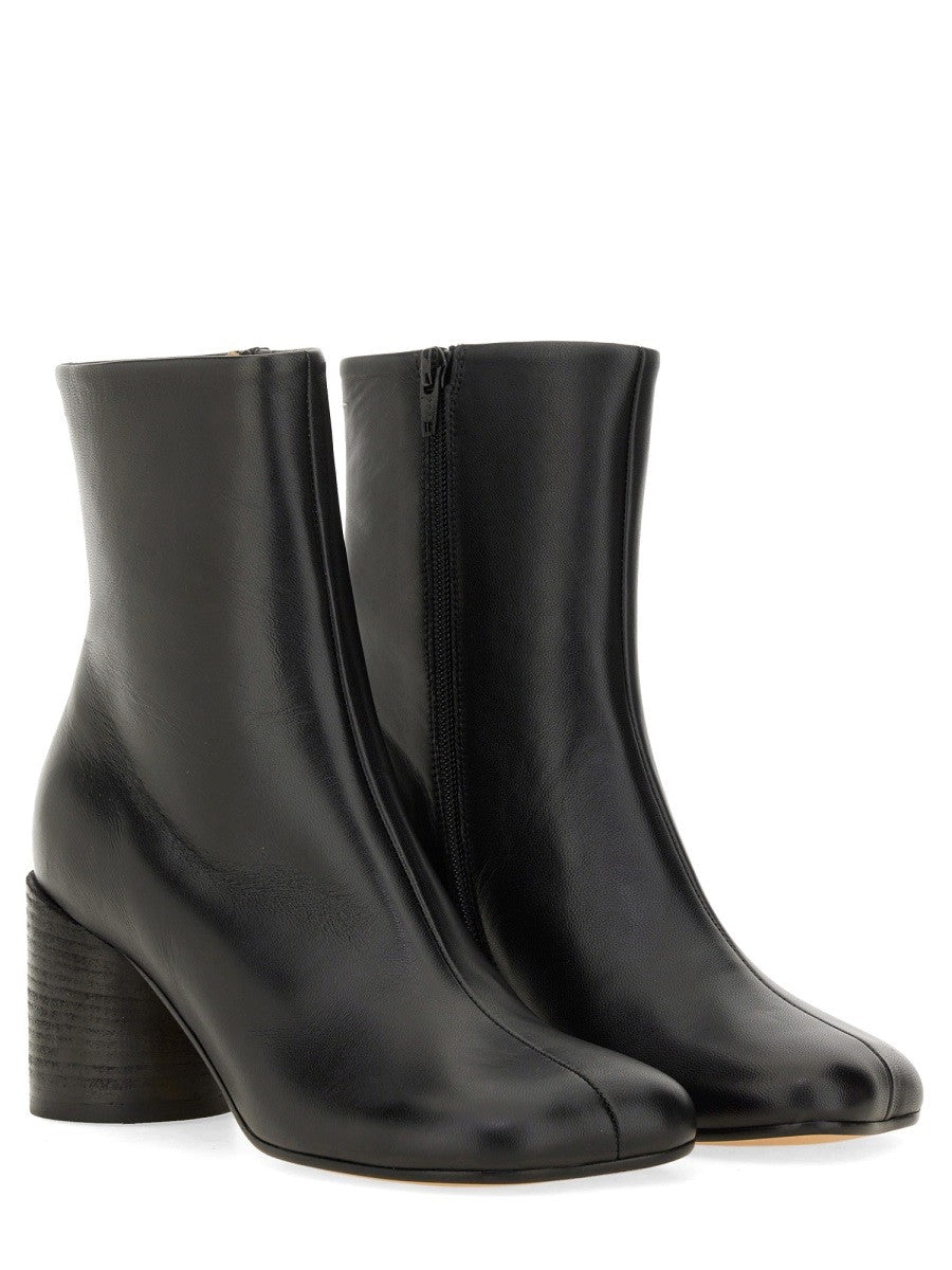 MM6 MAISON MARGIELA - STIVALETTO ANATOMICO IN PELLE Black