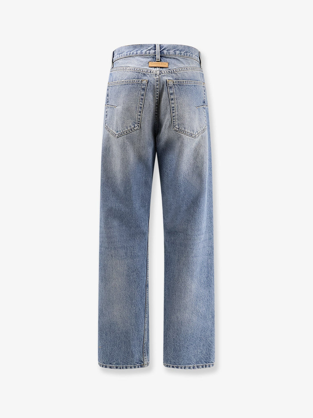 Stonewashed denim jeans with Dior Oblique motif inside