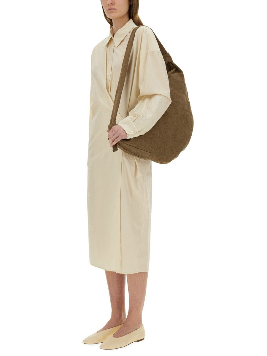 "STRAIGHT COLLAR TWISTED" DRESS