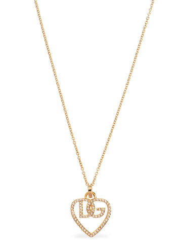Dolce & Gabbana - Strass logo necklace