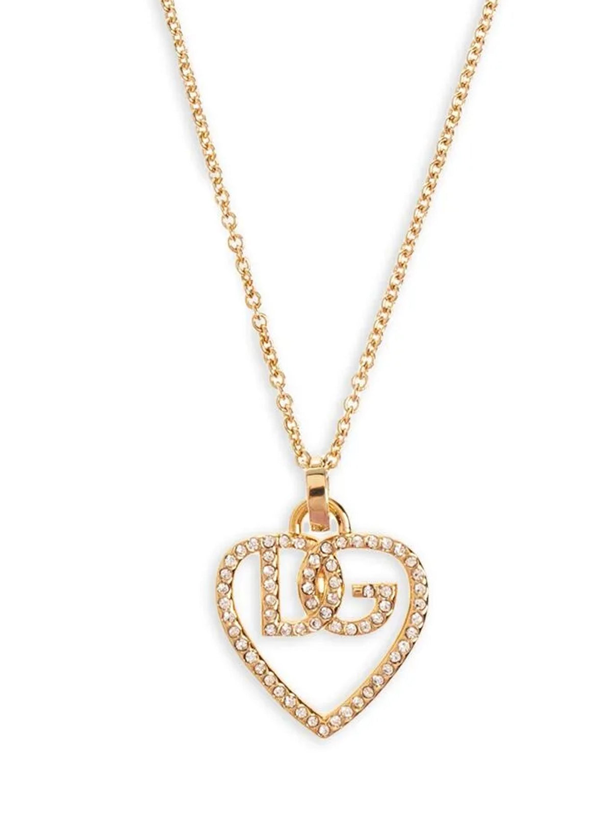Dolce & Gabbana - Strass logo necklace