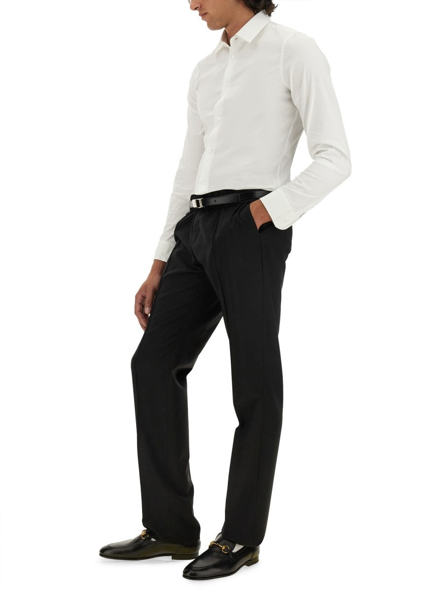 STRETCH COTTON POPLIN SHIRT