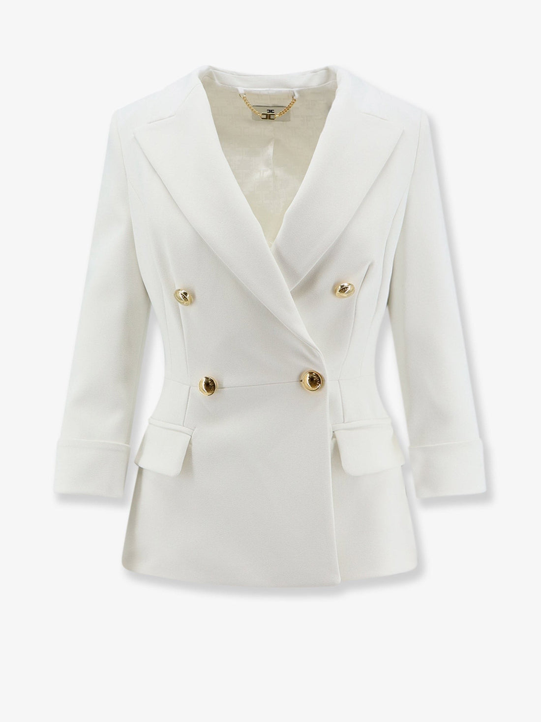Elisabetta Franchi - Stretch fabric blazer with logo cufflinks stretch-fabric-blazer-with-logo-cufflinks