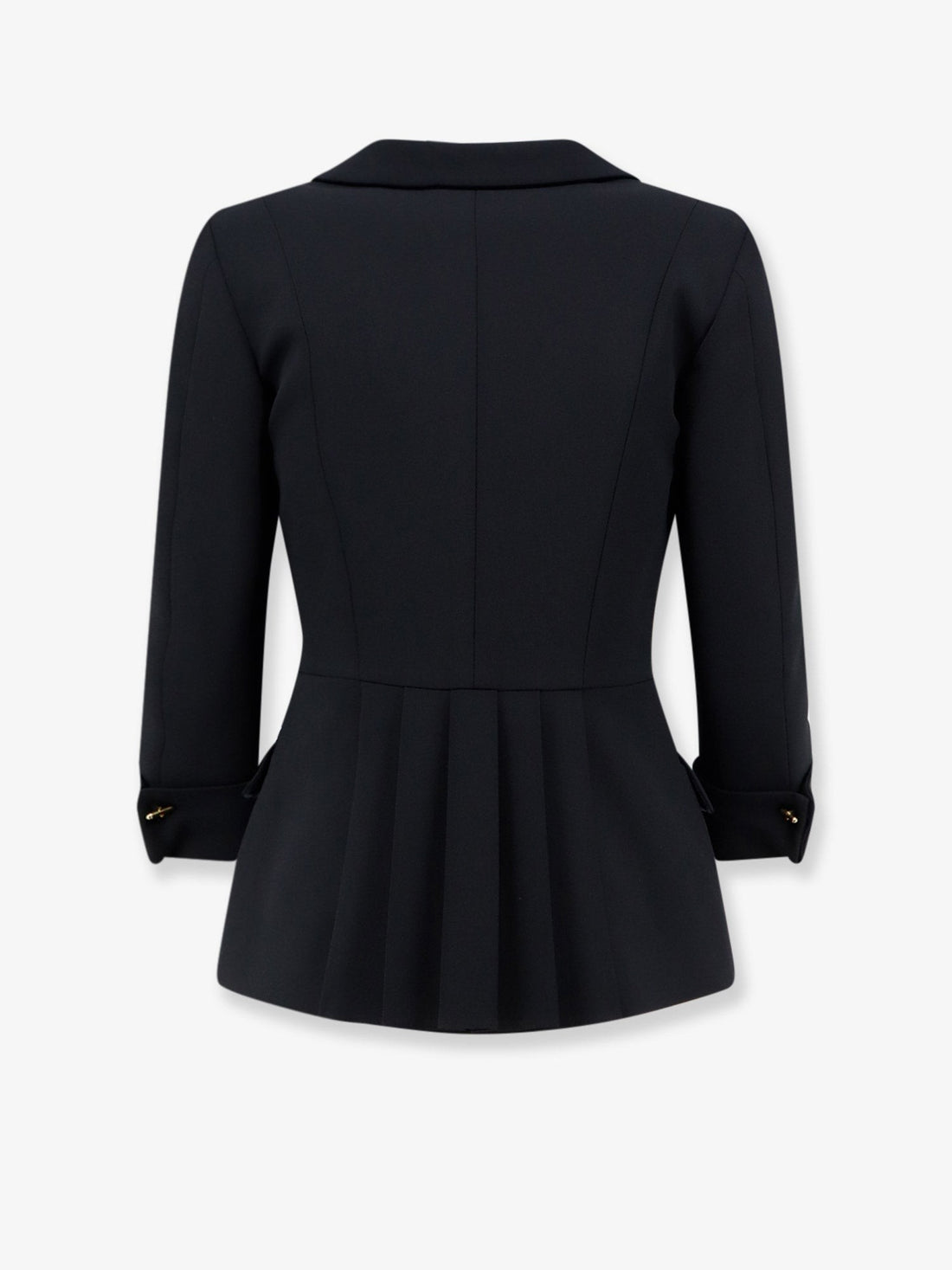 Elisabetta Franchi - Stretch fabric blazer with logoed cufflinks stretch-fabric-blazer-with-logoed-cufflinks_4ca34b42-b70c-4f25-9d3b-39a67a9553da