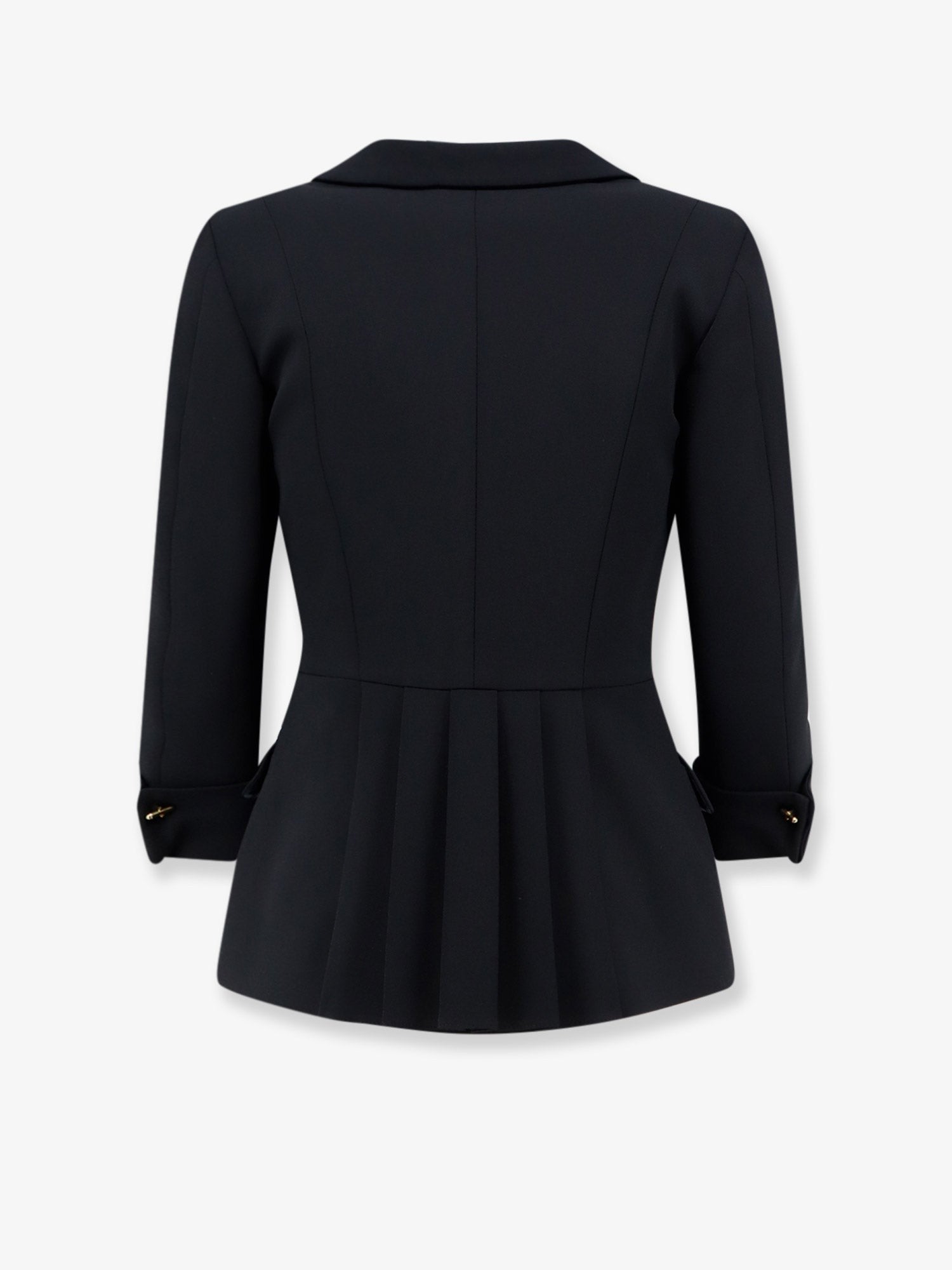 Elisabetta Franchi - Stretch fabric blazer with logoed cufflinks stretch-fabric-blazer-with-logoed-cufflinks