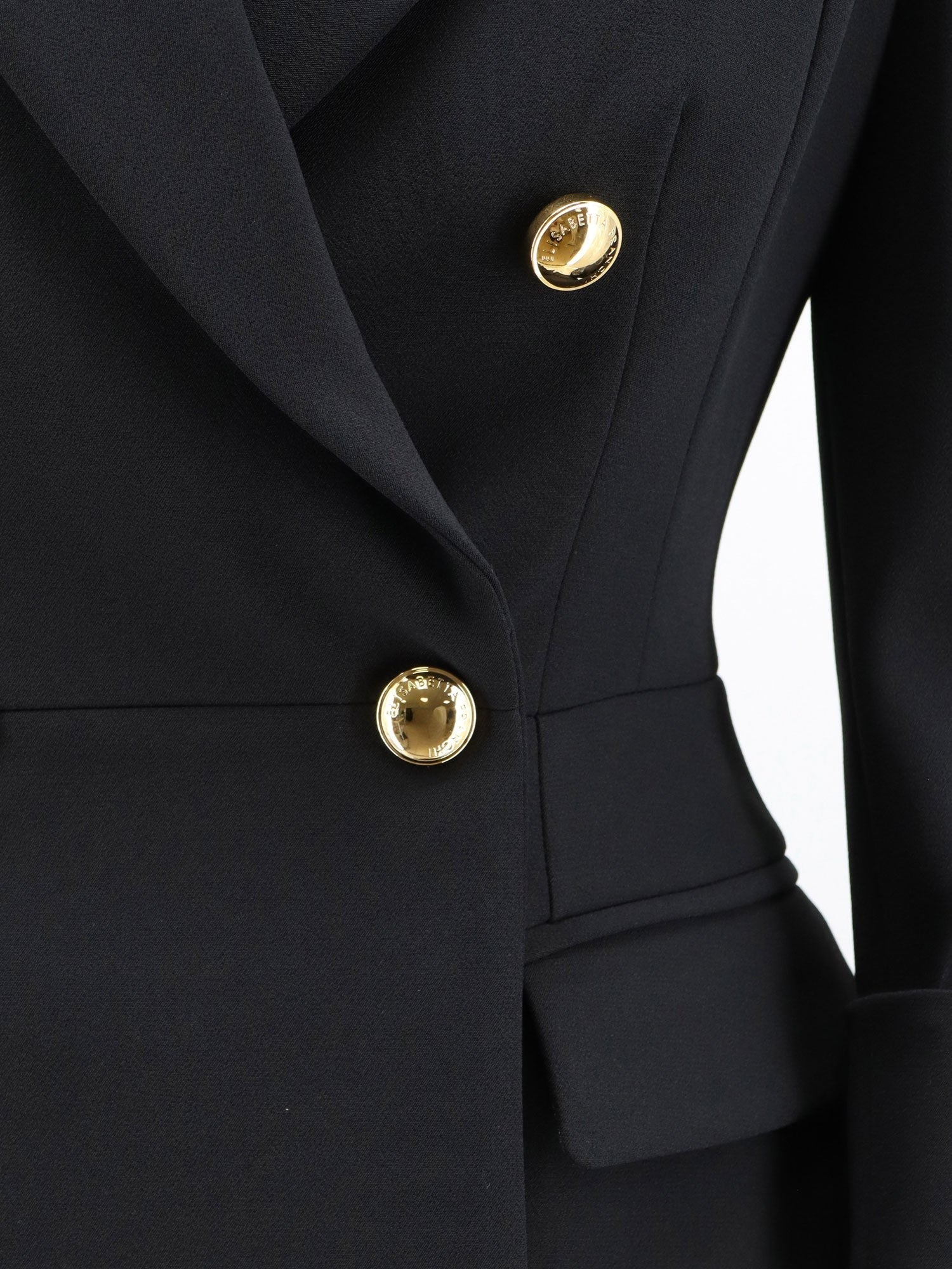 Elisabetta Franchi - Stretch fabric blazer with logoed cufflinks stretch-fabric-blazer-with-logoed-cufflinks_5f599999-f27c-4b02-acb9-3ecb53e92f3e