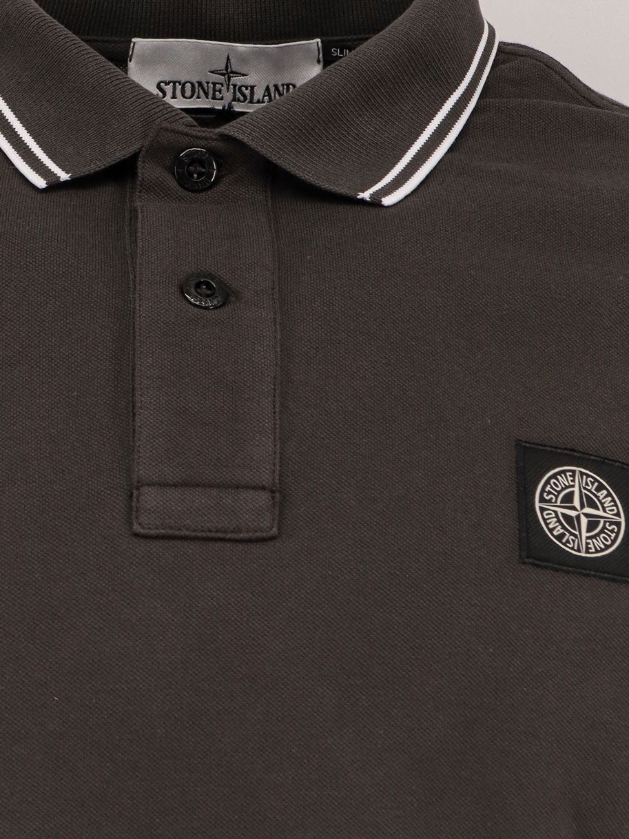 Stretch organic coton polo shirt