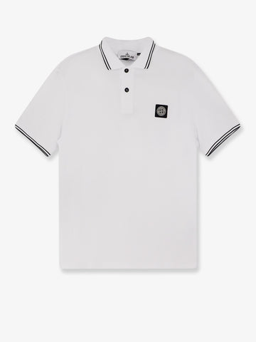 Stretch organic cotton polo shirt