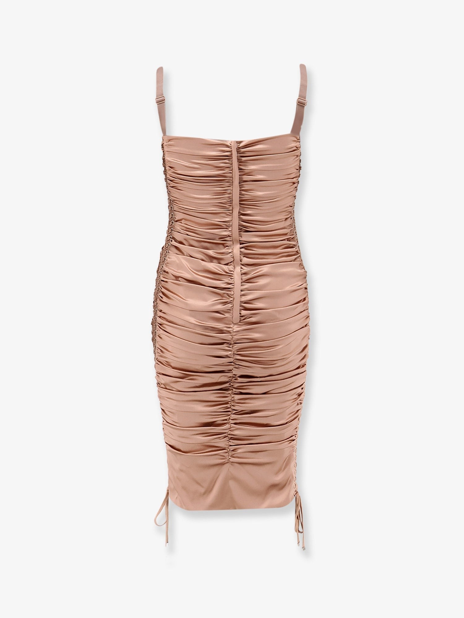 Dolce & Gabbana - Stretch silk dress with lateral drawstring