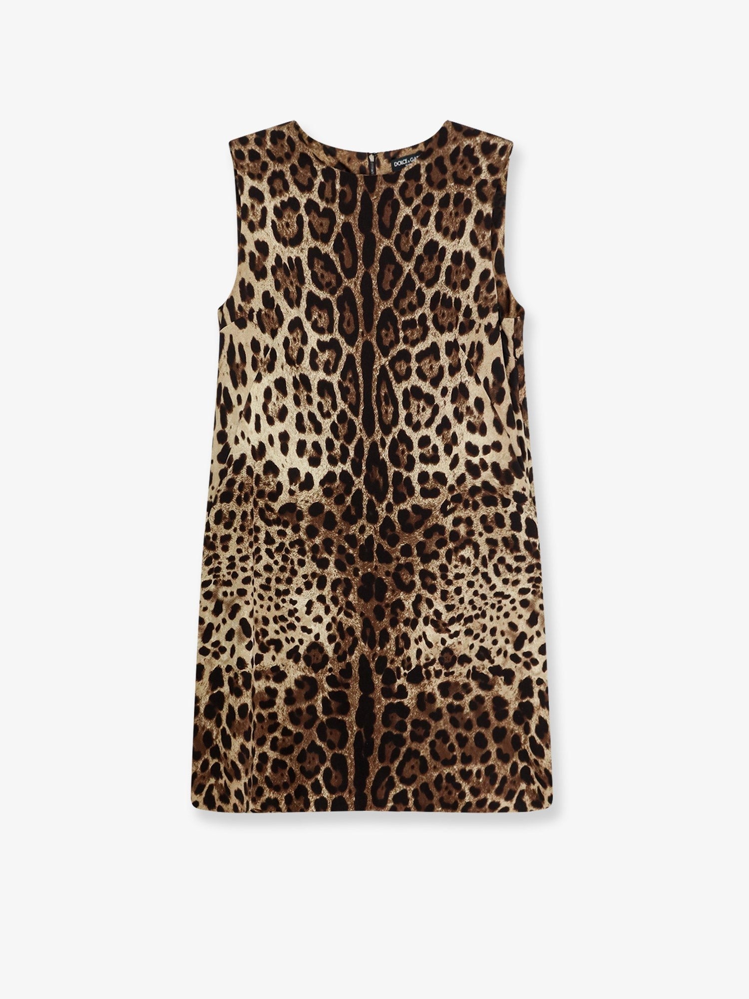 Dolce & Gabbana Stretch silk dress with Leopard print