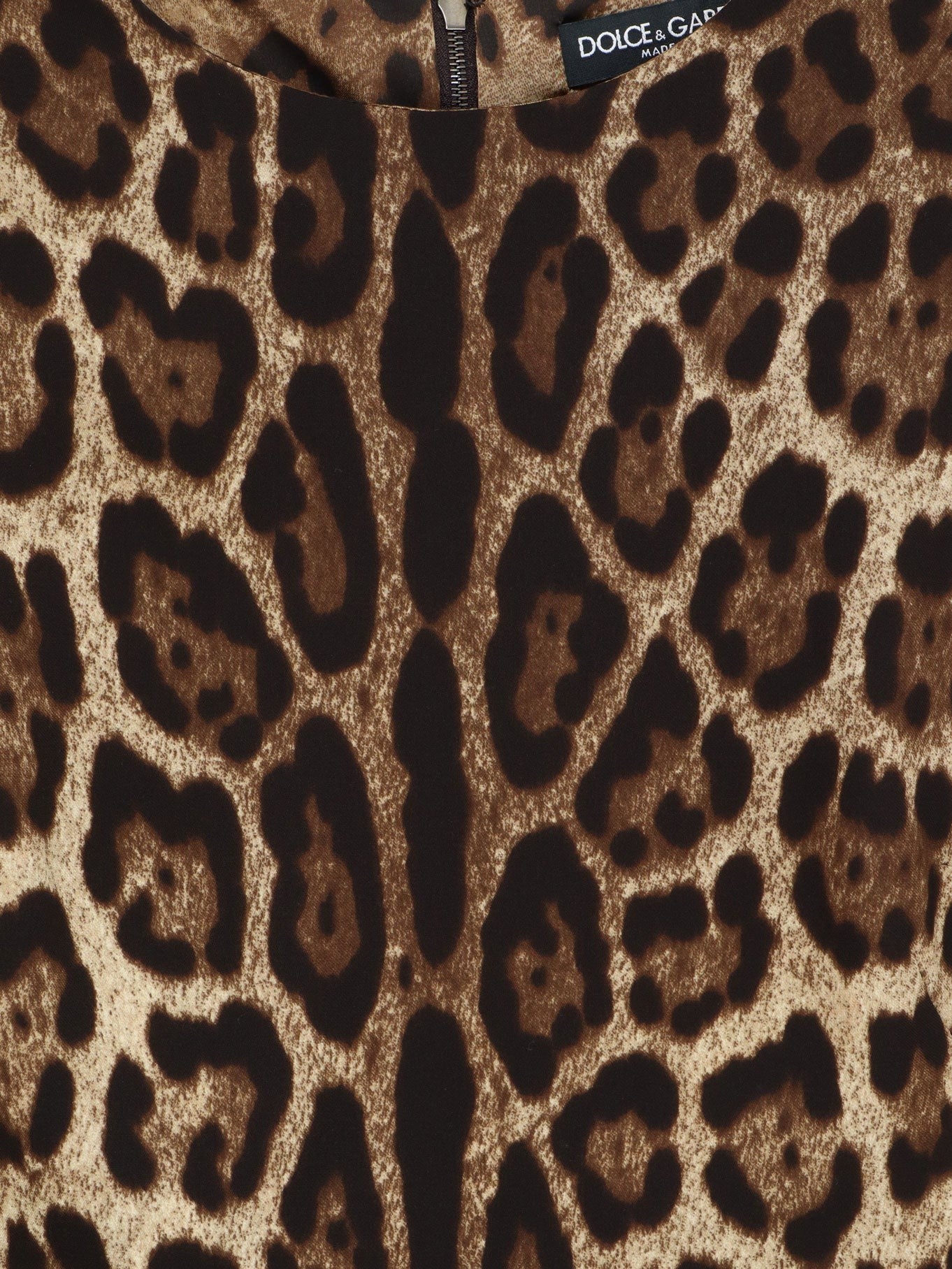 Dolce & Gabbana - Stretch silk dress with Leopard print