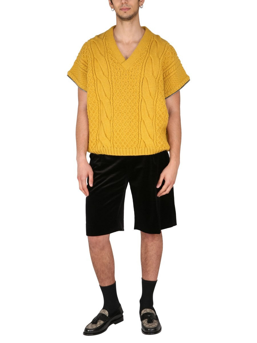 STRETCH VELVET SHORTS