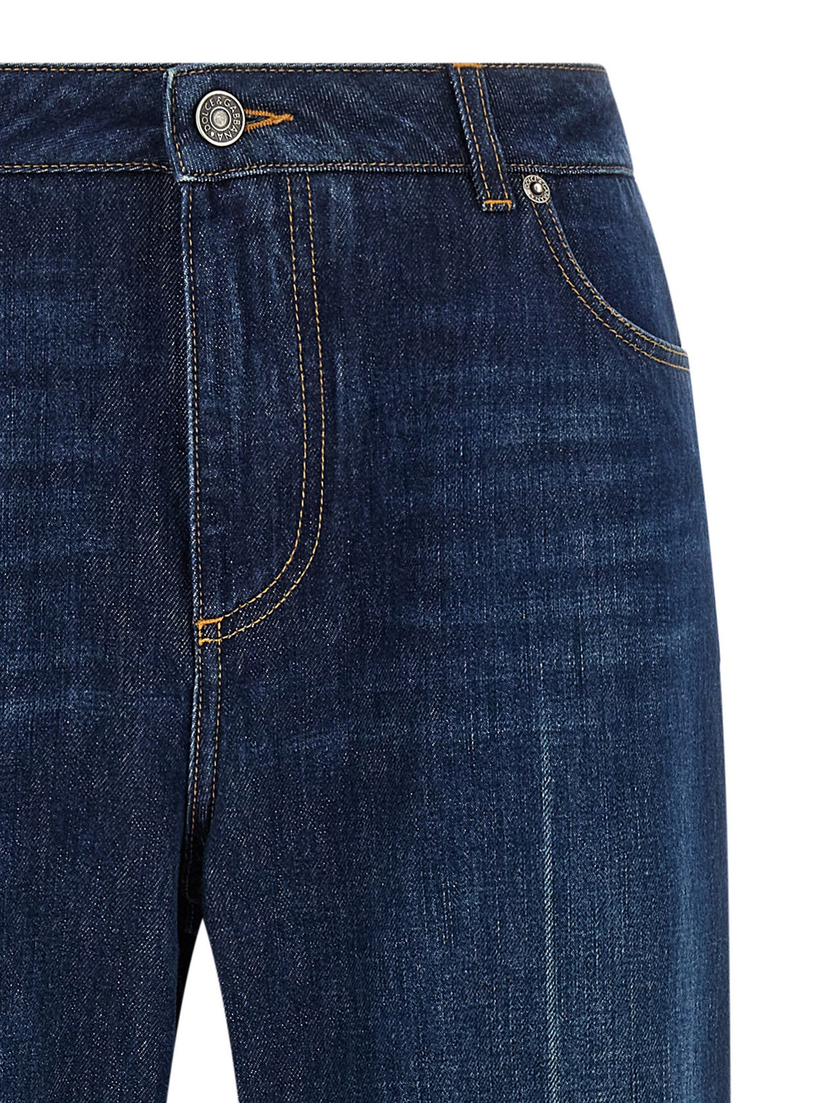 Dolce & Gabbana - Stretched pleated trompe l'oeil jeans