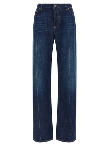 Dolce & Gabbana - Stretched pleated trompe l'oeil jeans