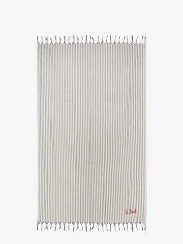 MC2 SAINT BARTH Striped cotton beach towel