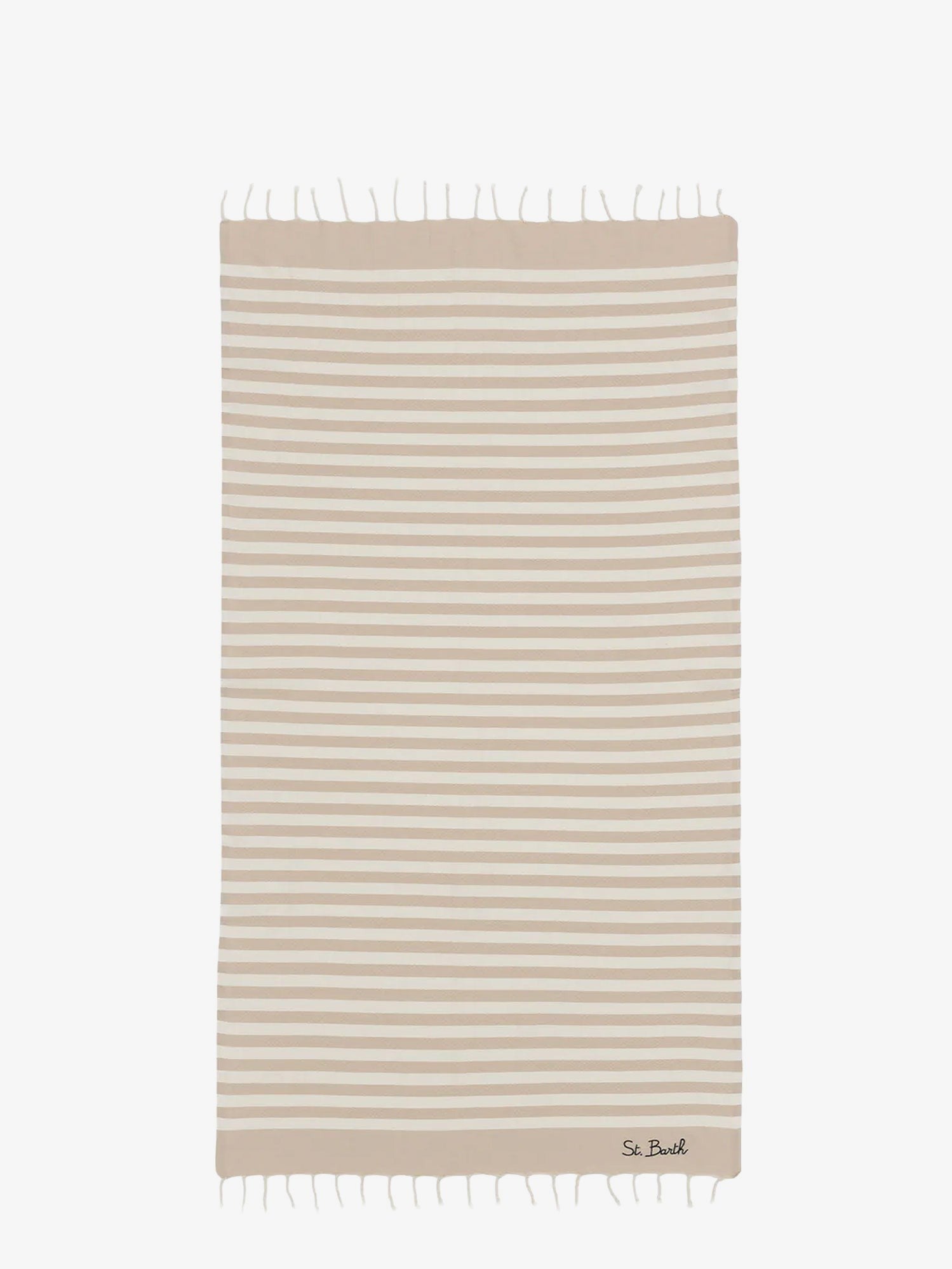 MC2 SAINT BARTH Striped cotton beach towel