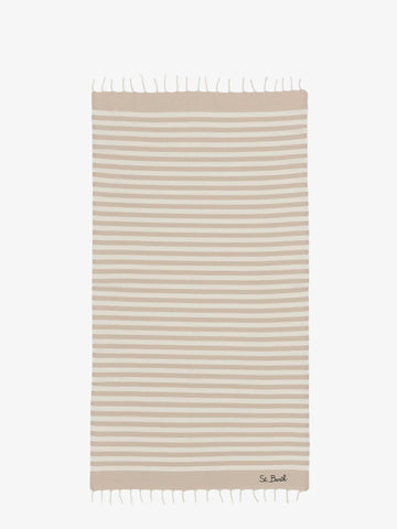 MC2 SAINT BARTH Striped cotton beach towel