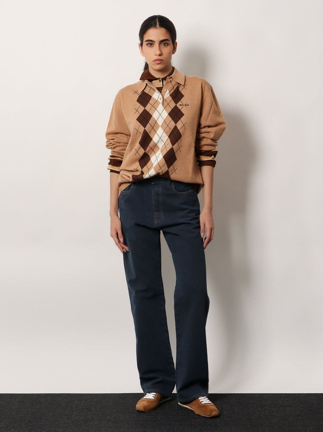 Striped cotton polo shirt