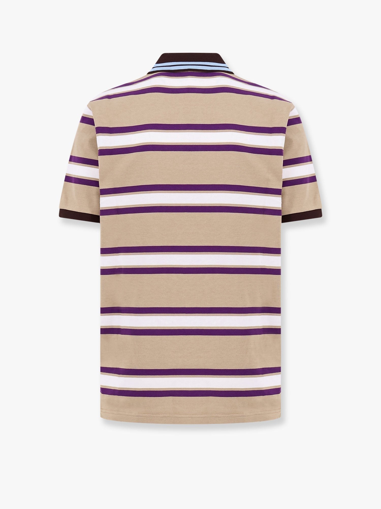 Striped cotton polo shirt