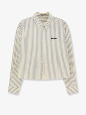 Miu Miu - Striped cotton shirt striped-cotton-shirt_035f2881-0b1a-460c-a0f9-0d0728735e1f