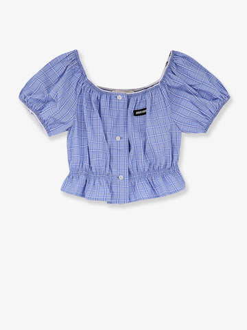 Miu Miu Striped cotton top