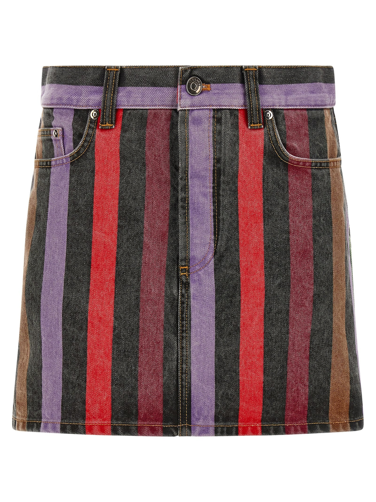 Versace - Striped denim skirt