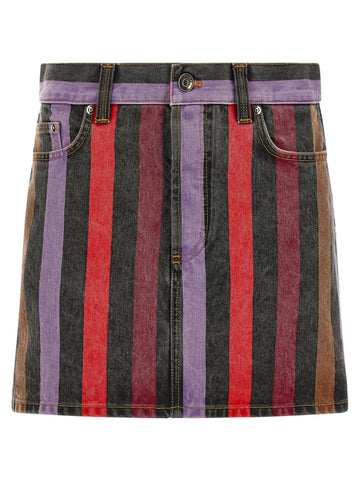 Versace - Striped denim skirt