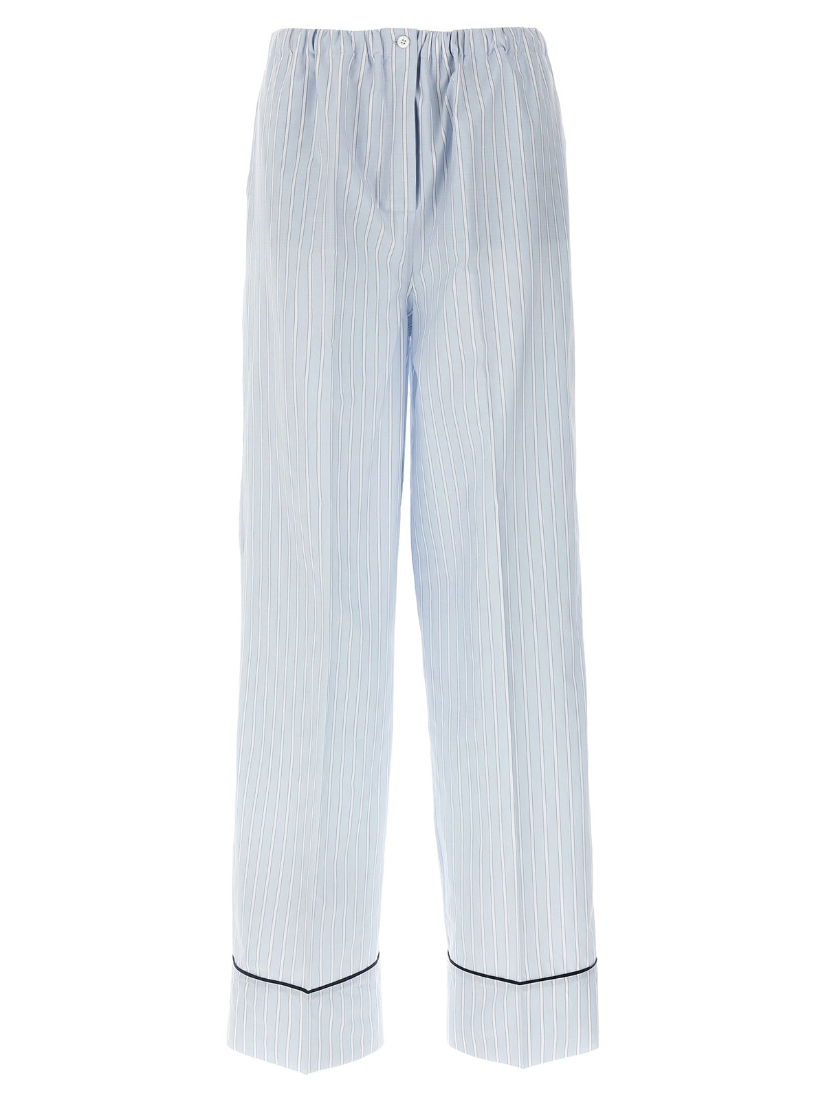 PRADA - Striped pants Light Blue 38 IT
