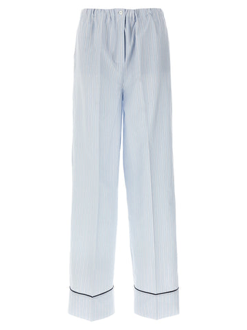 PRADA - Striped pants Light Blue 38 IT