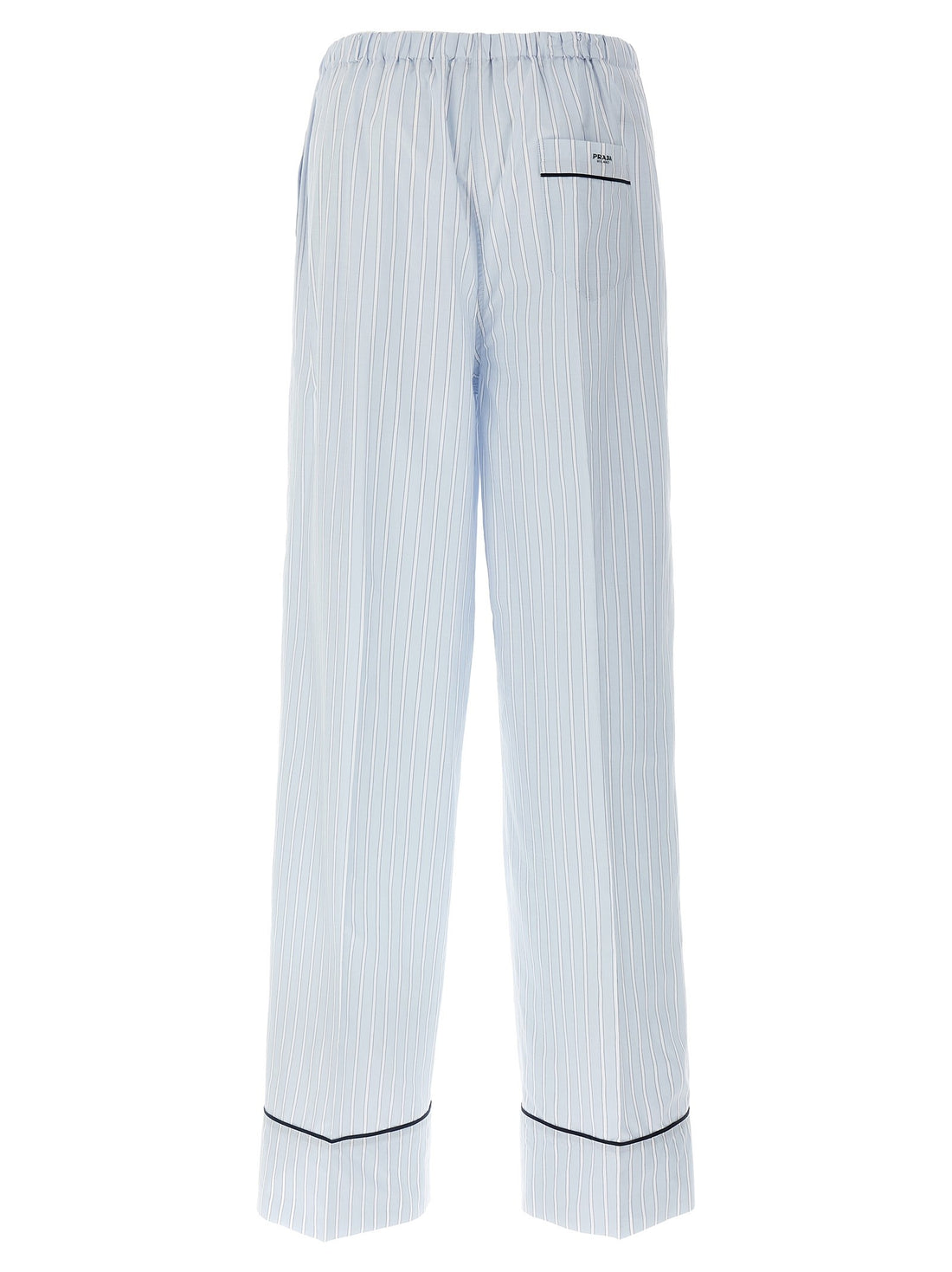 PRADA - Striped pants Light Blue 38 IT