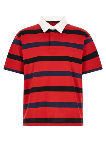 PRADA - Striped polo shirt Red L