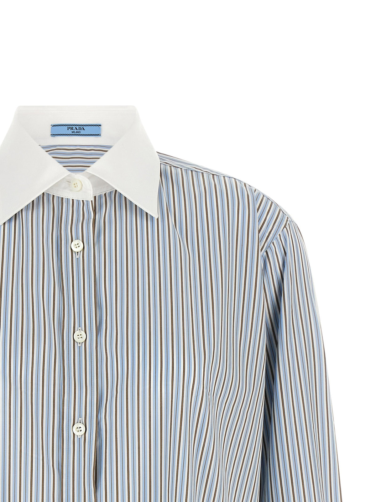 PRADA - Striped poplin shirt
