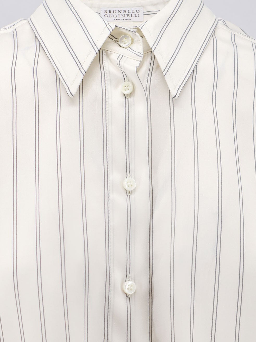 Brunello Cucinelli - Striped silk shirt
