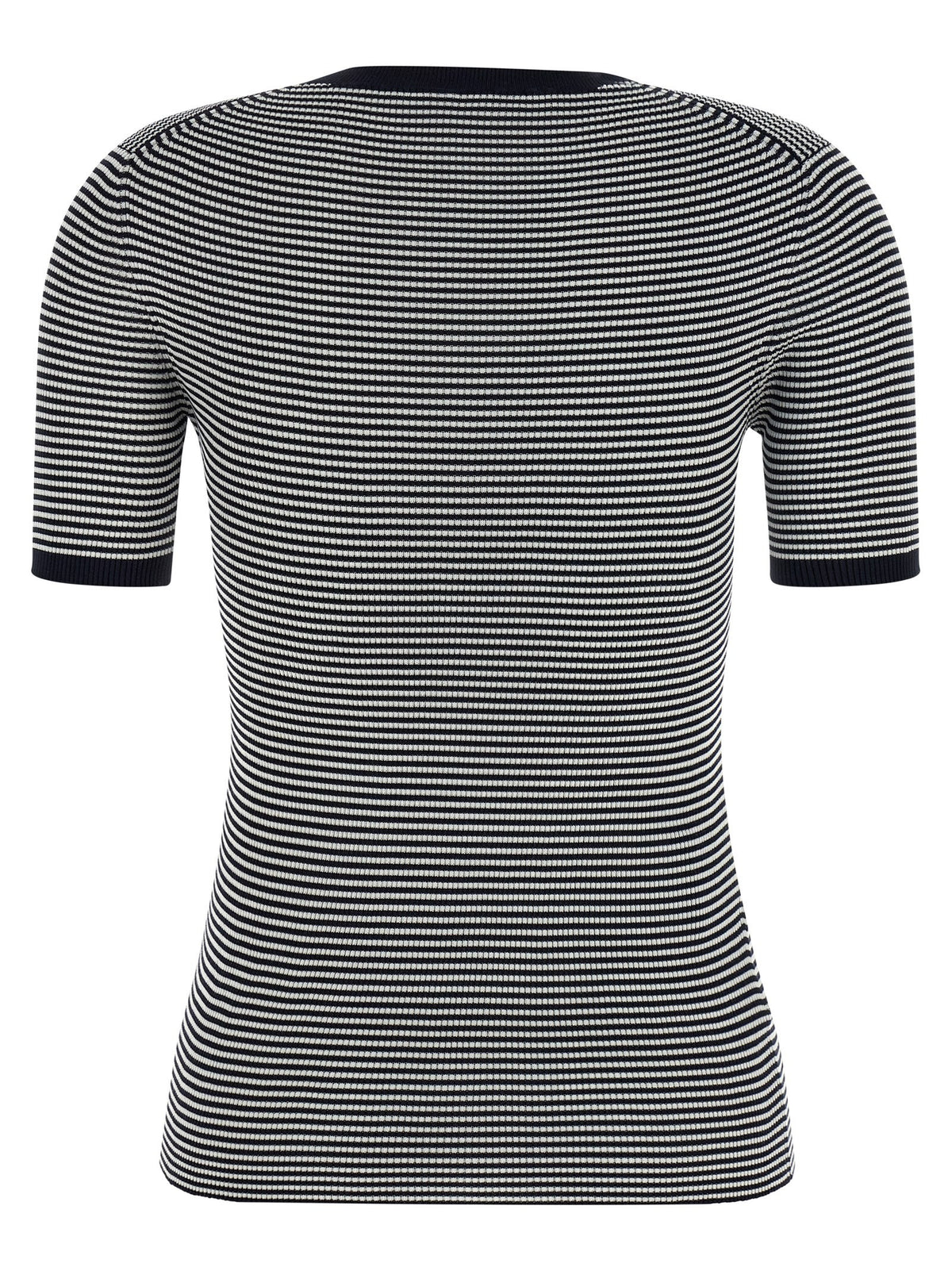 PRADA - Striped silk t-shirt