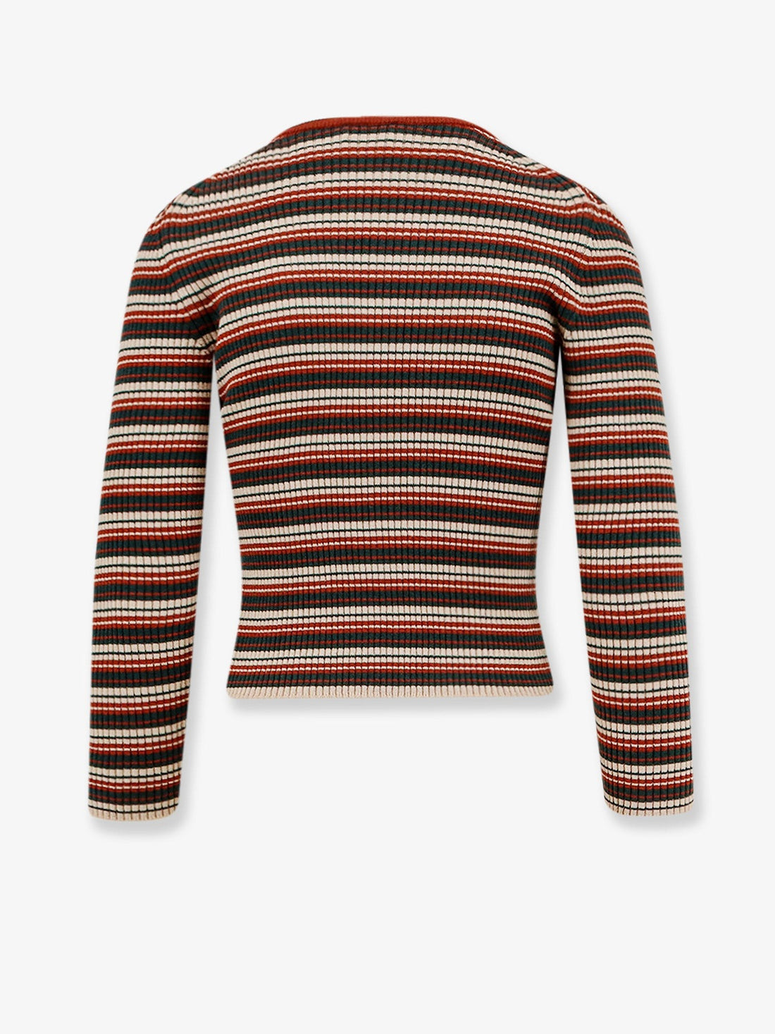 Striped stretch wool sweater