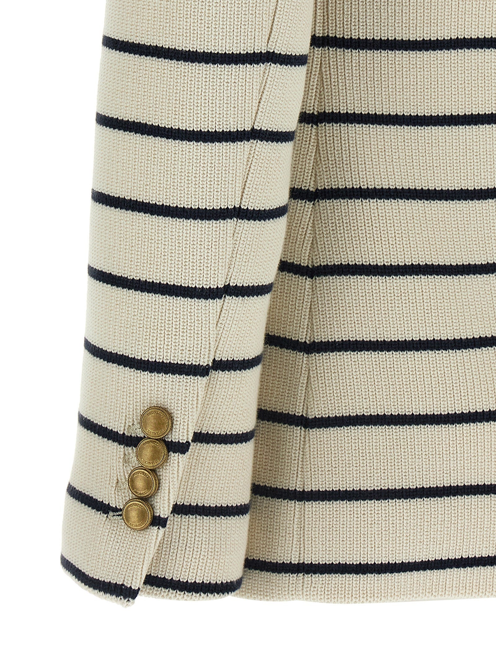 Brunello Cucinelli - Striped sweater blazer striped-sweater-blazer