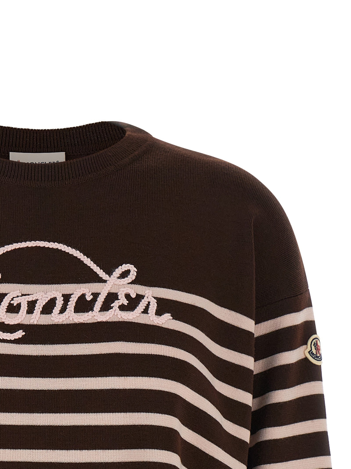 Moncler - Striped sweater with embroidery