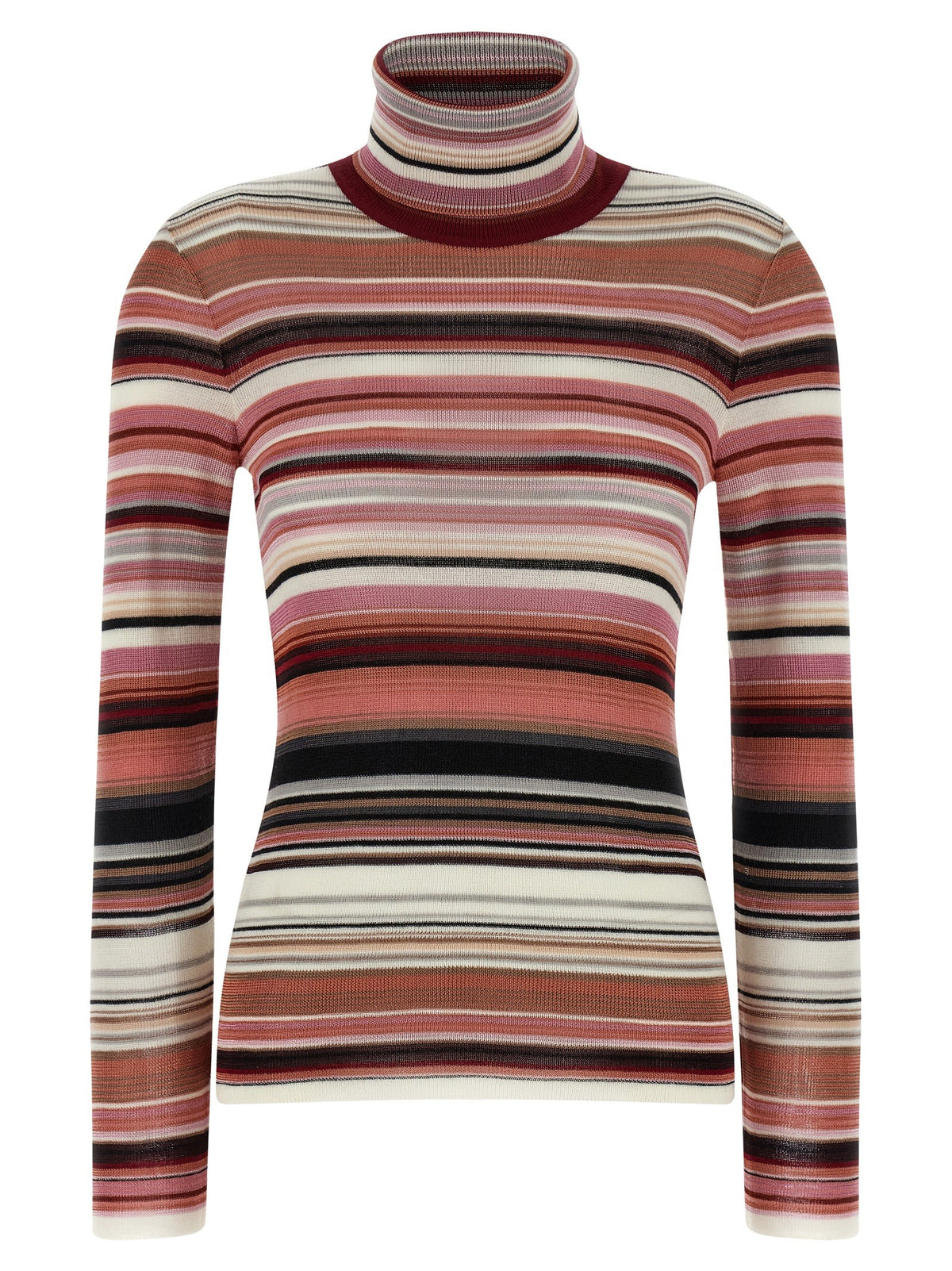 Missoni - Striped turtleneck sweater Pink