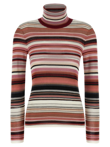 Missoni - Striped turtleneck sweater Pink