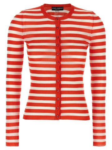 Dolce & Gabbana - Striped viscose cardigan