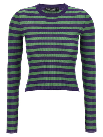 Dolce & Gabbana - Striped viscose sweater striped-viscose-sweater_5e4bea8a-a445-4a32-a6e0-47a0252ce2b4