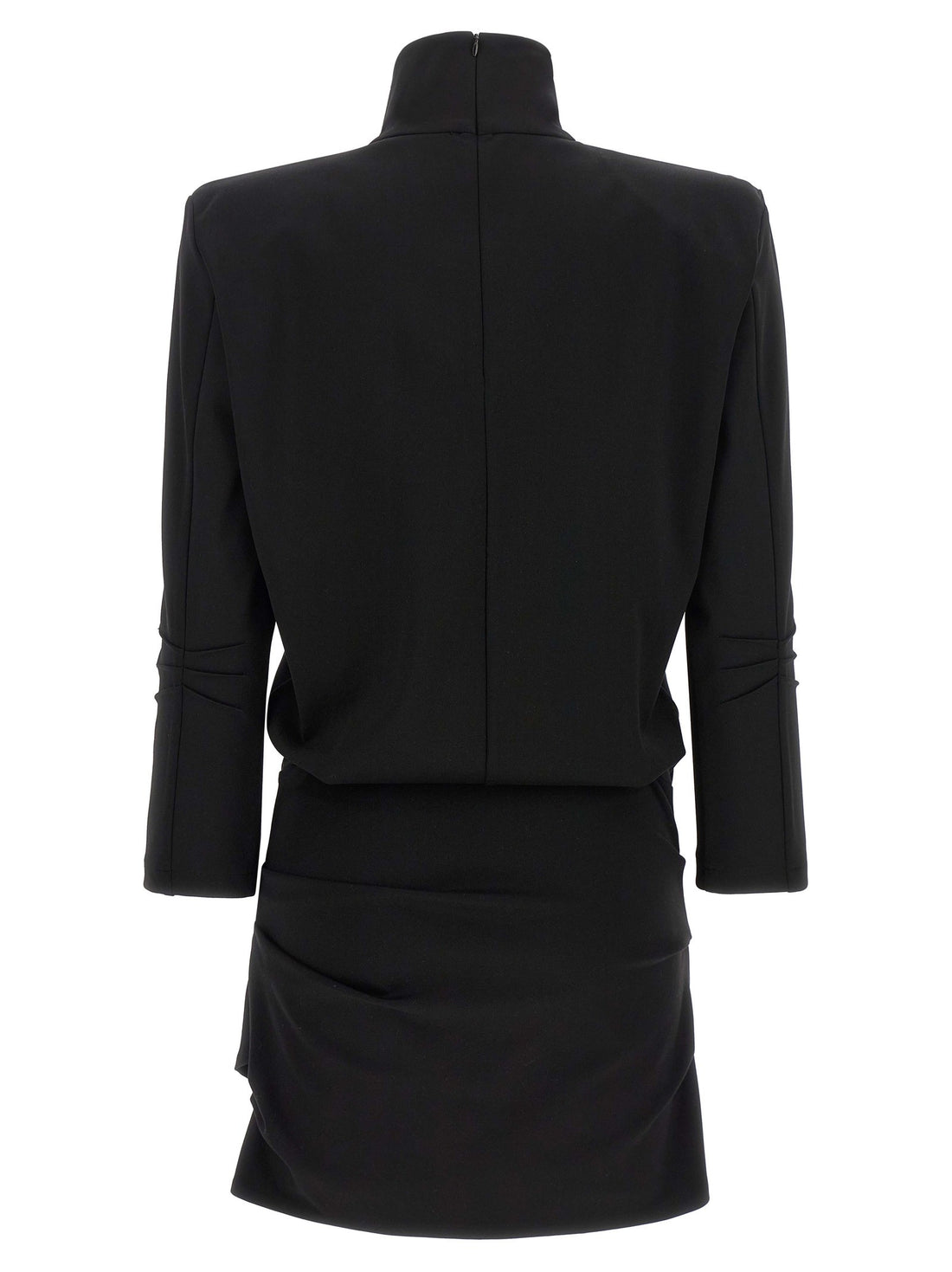 The Attico - Structured shoulder dress Black