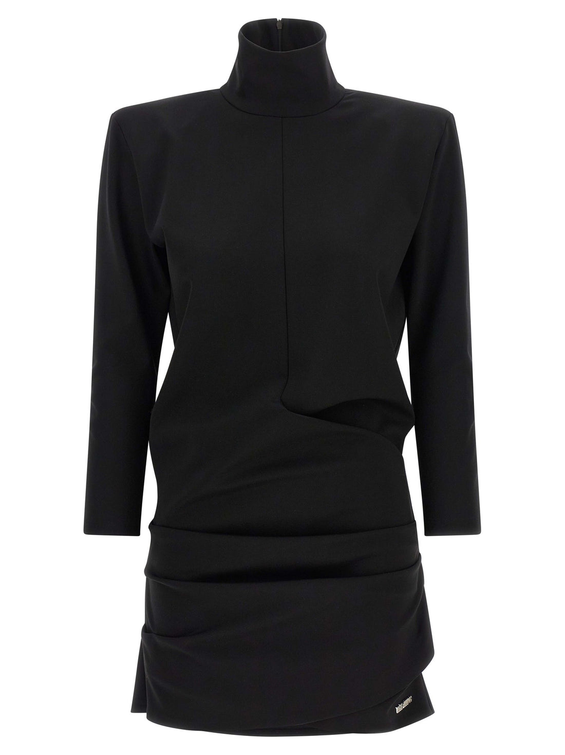 The Attico - Structured shoulder dress Black