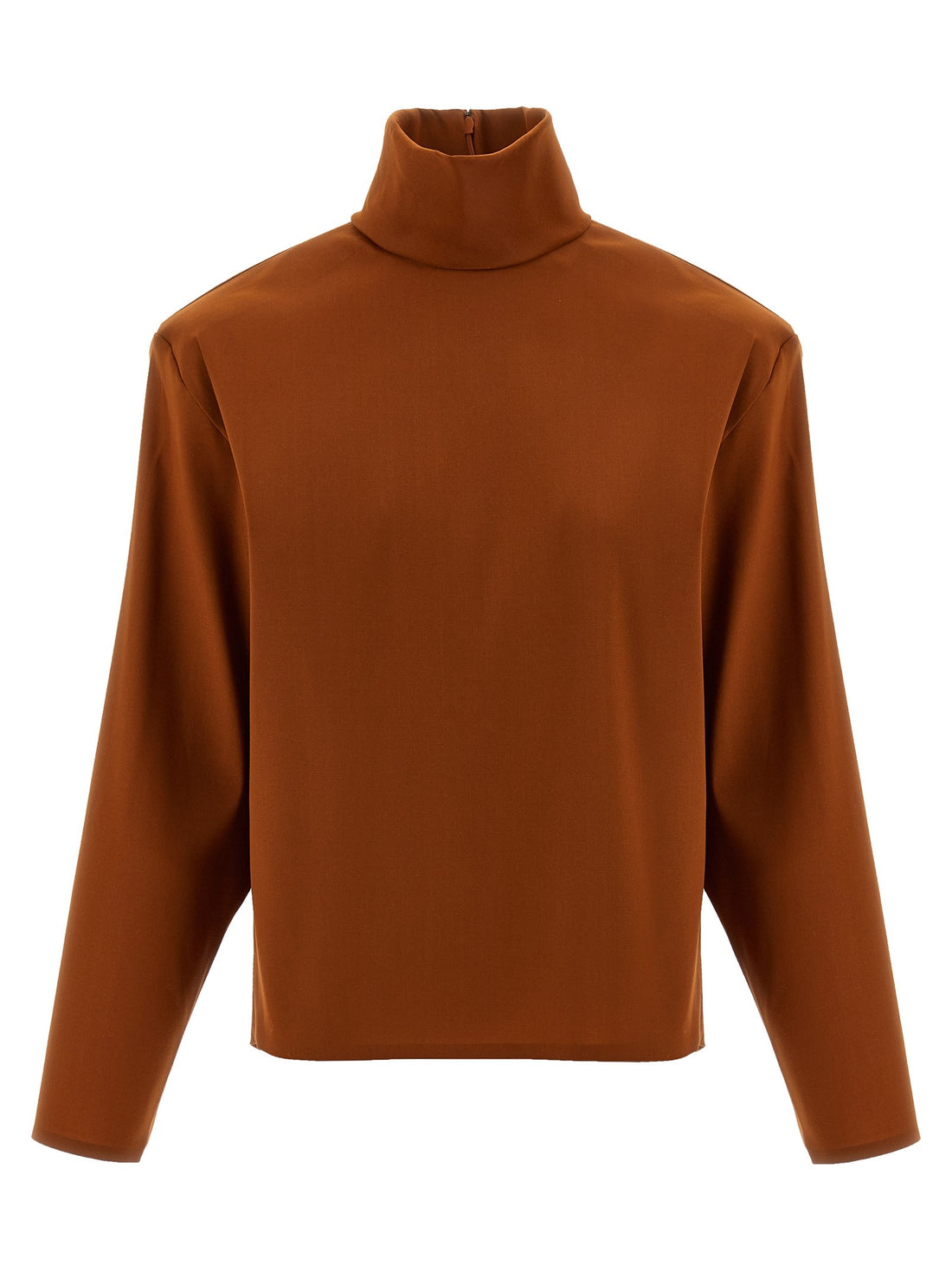Saint Laurent - Structured shoulder sweater orange 36 FR