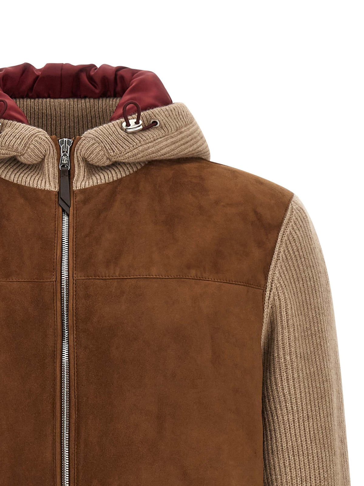 Brunello Cucinelli - Suede and cashmere bomber jacket