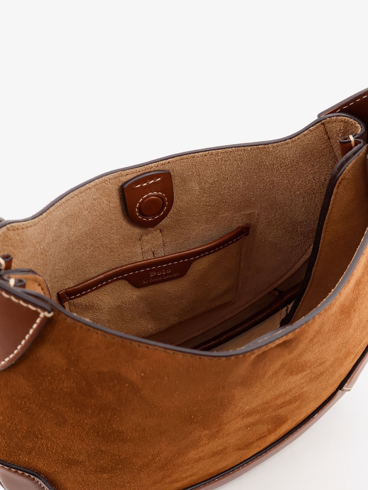 Polo Ralph Lauren - Suede and leather shoulder bag