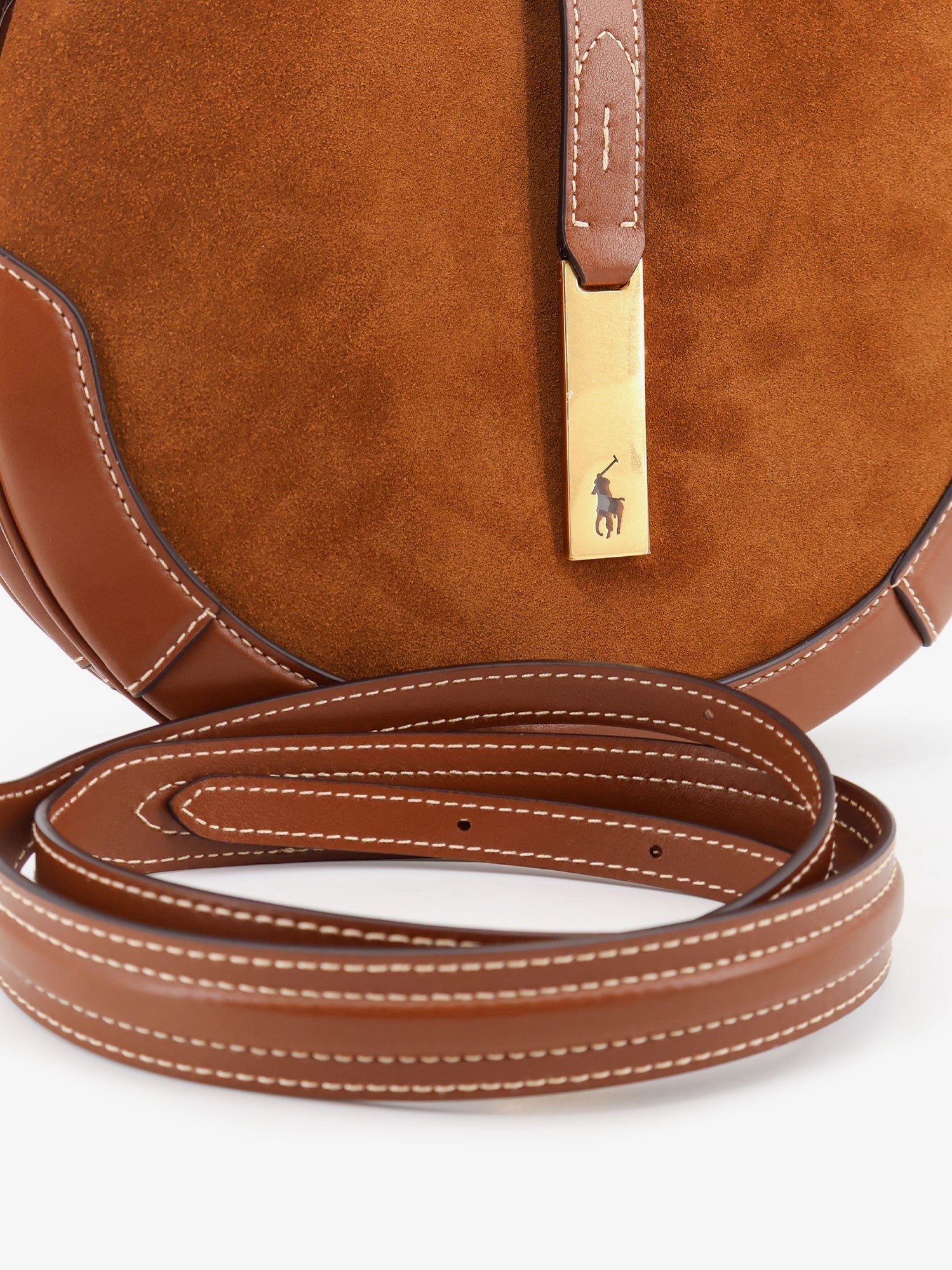 Polo Ralph Lauren - Suede and leather shoulder bag